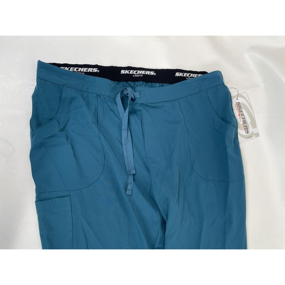 Skechers Barco Scrubs 3PKT Reliance Cargo Drawstring Pants Womens L Bahama NWT - Picture 2 of 10